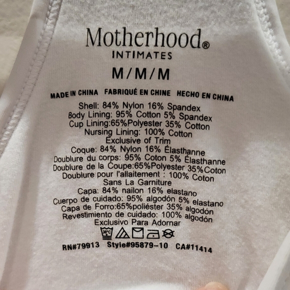 Motherhood Intimates White Racerback Bra - M - Picture 3 of 5
